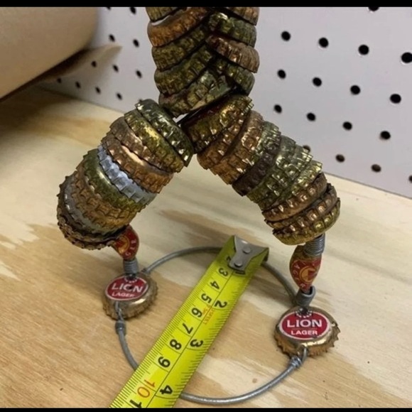 Vintage Beer Bottle Cap Sculpture - Picture 3 of 5